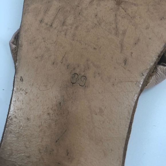 MARYAM NASSIR ZADEH Frida? Slide Sandal Two Strap Leather Low Heel Tan Nude 39 - Picture 7 of 10